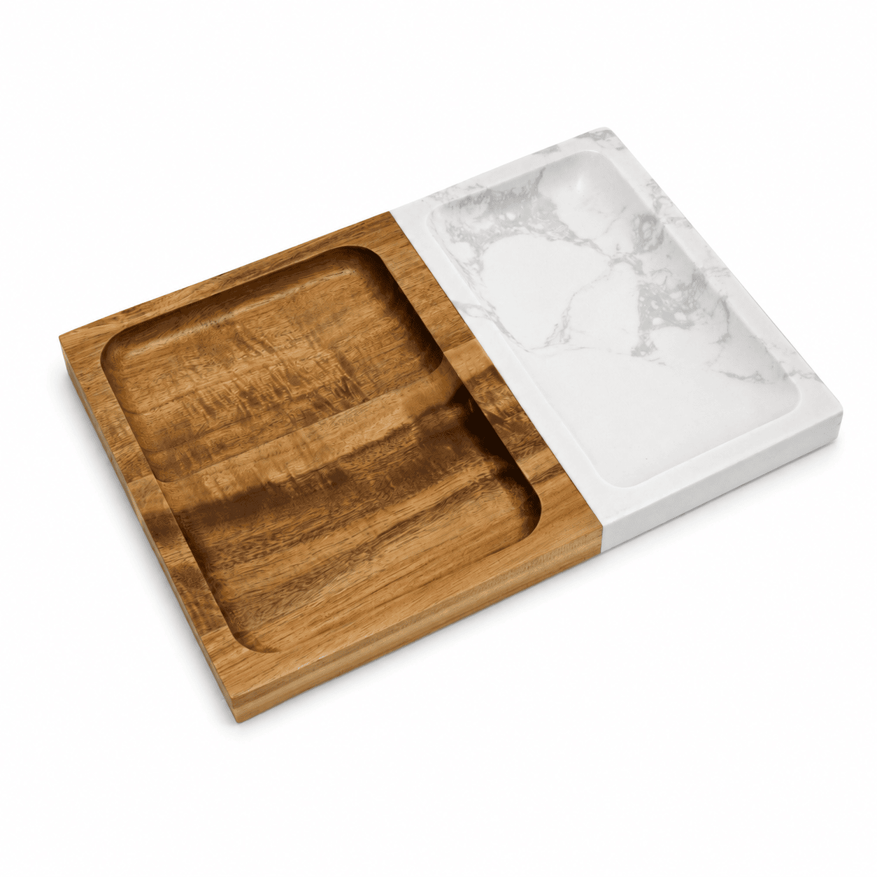 Marble & Wood Valet Tray